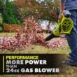 RYOBI PBLLB01K ONE+ HP 18V Brushless Whisper Series 130 MPH 510 CFM Cordless Battery Leaf Blower with 6.0 Ah Battery and Charger