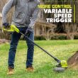 RYOBI PCLCK202K ONE+ 18V Cordless Battery String Trimmer/Edger and Jet Fan Blower Combo Kit (2-Tools) with 4.0 Ah Battery and Charger