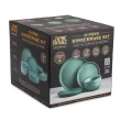 Thyme & Table 12-Piece Stoneware Dinnerware Set, Caspian Green Collection