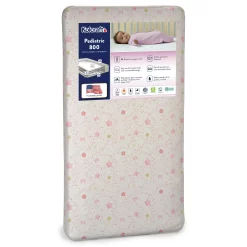 Kolcraft Pediatric 800 Extra Firm Baby Crib & Toddler Mattress, 80 Coil, Waterproof, Pink