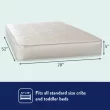 Kolcraft Pediatric 800 Extra Firm Baby Crib & Toddler Mattress, 80 Coil, Waterproof, Pink