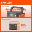 Jackery Explorer 1000 v2 Portable Power Station (2024 New),1070Wh LiFePO4 Battery,1500W AC/100W USB-C Output