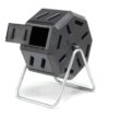 FCMP Outdoor IM2000 Tumbling Composter Canadian, Outdoor Rotating Compost Tumbler Bin, 22 Gallon