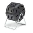 FCMP Outdoor IM2000 Tumbling Composter Canadian, Outdoor Rotating Compost Tumbler Bin, 22 Gallon