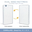 Simmons BeautySleep Kids Radiant Diamond Crib and Toddler Mattress, Waterproof, Extra Firm, GREENGUARD Gold, White/Blue