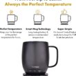 Nextmug Temperature Controlled, Self-Heating Coffee Mug (Graphite - 14 oz.)