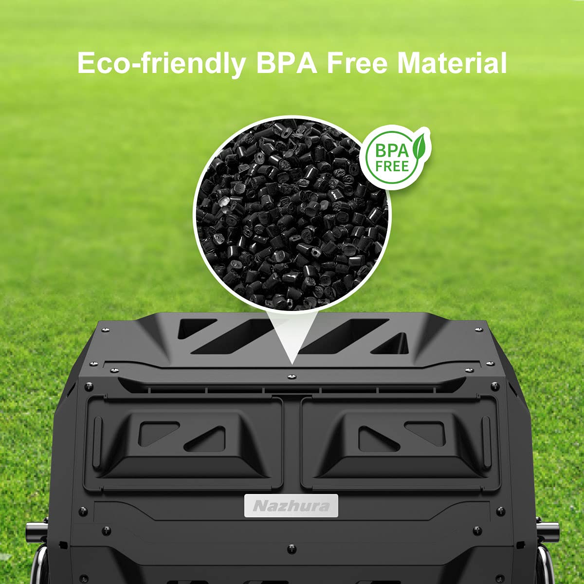 Compost Tumbler Bin Composter Dual Chamber 43 Gallon (Bundled with Pearson's Gardening Gloves) Compost Tumbler Bin Composter Dual Chamber 43 Gallon (Bundled with Pearson's Gardening Gloves) - Image 6