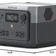 EF ECOFLOW Portable Power Station RIVER 2 Max 500, 499Wh LiFePO4 Battery/ 1 Hour Fast Charging