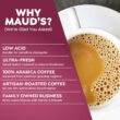 Maud's Decaf Coffee Pods Variety Pack, 80 ct, 9 Assorted Coffee Flavors, Arabica Roasted Decaffinated Coffee