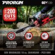PRORUN PCS160H 60-volt Max 16-in Battery 5 Ah Chainsaw (Battery and Charger Included)