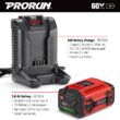 PRORUN PCS160H 60-volt Max 16-in Battery 5 Ah Chainsaw (Battery and Charger Included)
