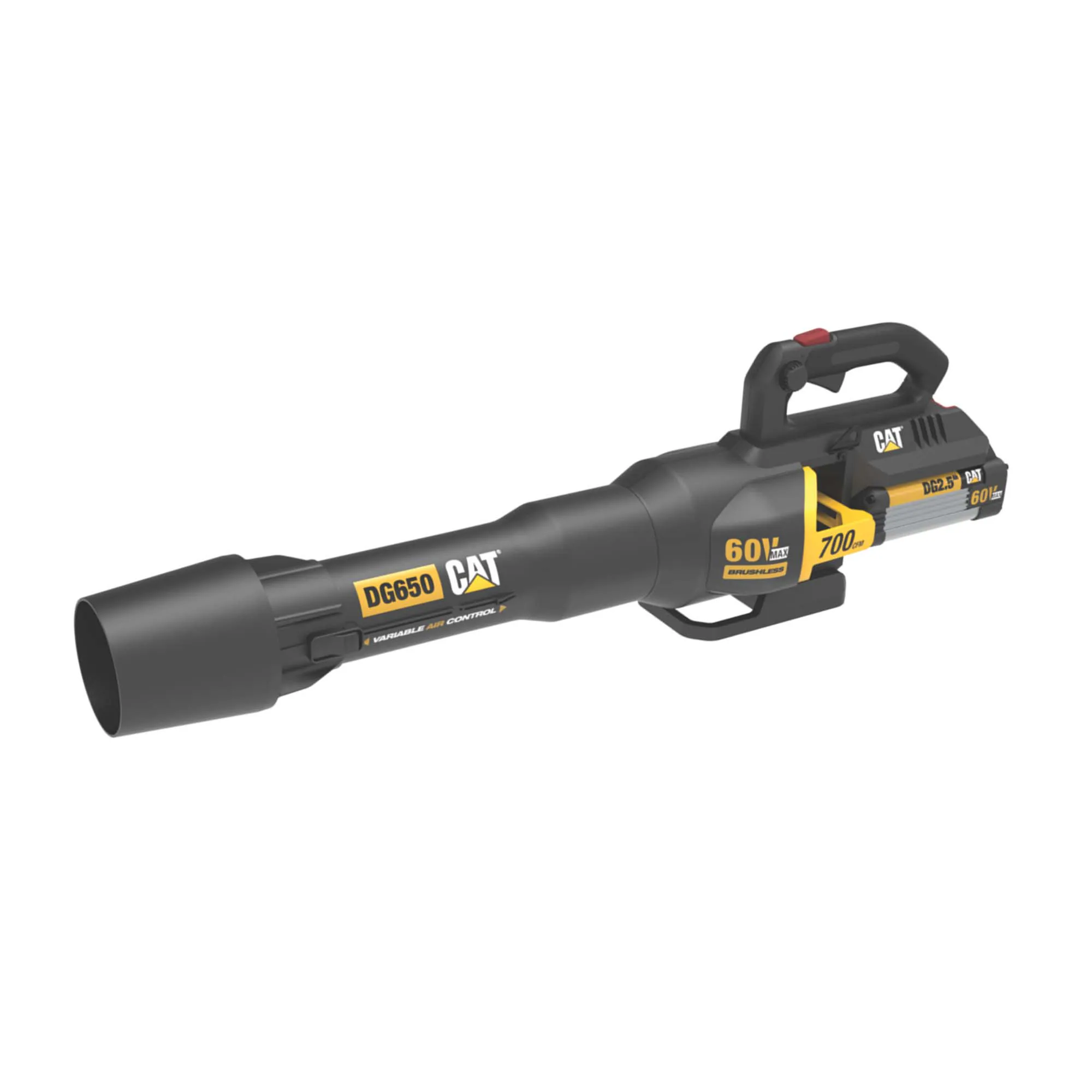CAT 60-volt Max 700-CFM 135-MPH Battery Handheld Leaf Blower 2.5 Ah (Battery and Charger Included) CAT 60-volt Max 700-CFM 135-MPH Battery Handheld Leaf Blower 2.5 Ah (Battery and Charger Included)