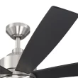 Harbor Breeze Cogdell 60-in Brushed Nickel - changing Integrated LED Indoor/Outdoor Downrod or Flush Mount Ceiling Fan (7-Blade)