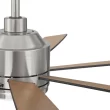 Harbor Breeze Cogdell 60-in Brushed Nickel - changing Integrated LED Indoor/Outdoor Downrod or Flush Mount Ceiling Fan (7-Blade)
