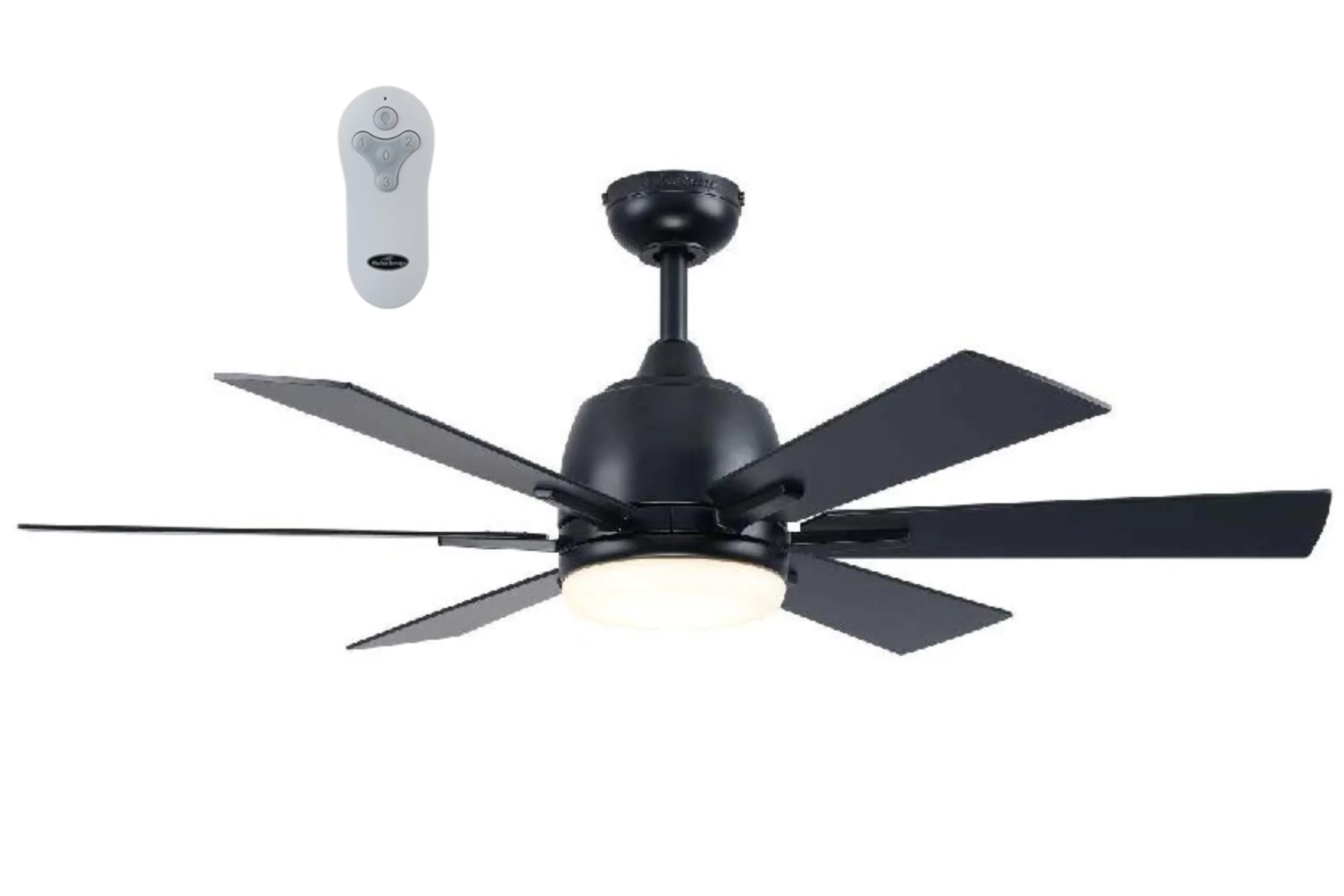 Harbor Breeze Bradbury 48-in Matte Black Ceiling Fan with Light and Remote (6-Blade) Harbor Breeze Bradbury 48-in Matte Black Ceiling Fan with Light and Remote (6-Blade) - Image 9