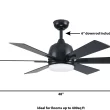 Harbor Breeze Bradbury 48-in Matte Black Ceiling Fan with Light and Remote (6-Blade) Harbor Breeze Bradbury 48-in Matte Black Ceiling Fan with Light and Remote (6-Blade)