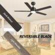 CARRO USA Essex 52-in Black with Wooden/Walnut Blades Indoor/Outdoor Smart Ceiling Fan with Light and Remote (5-Blade)