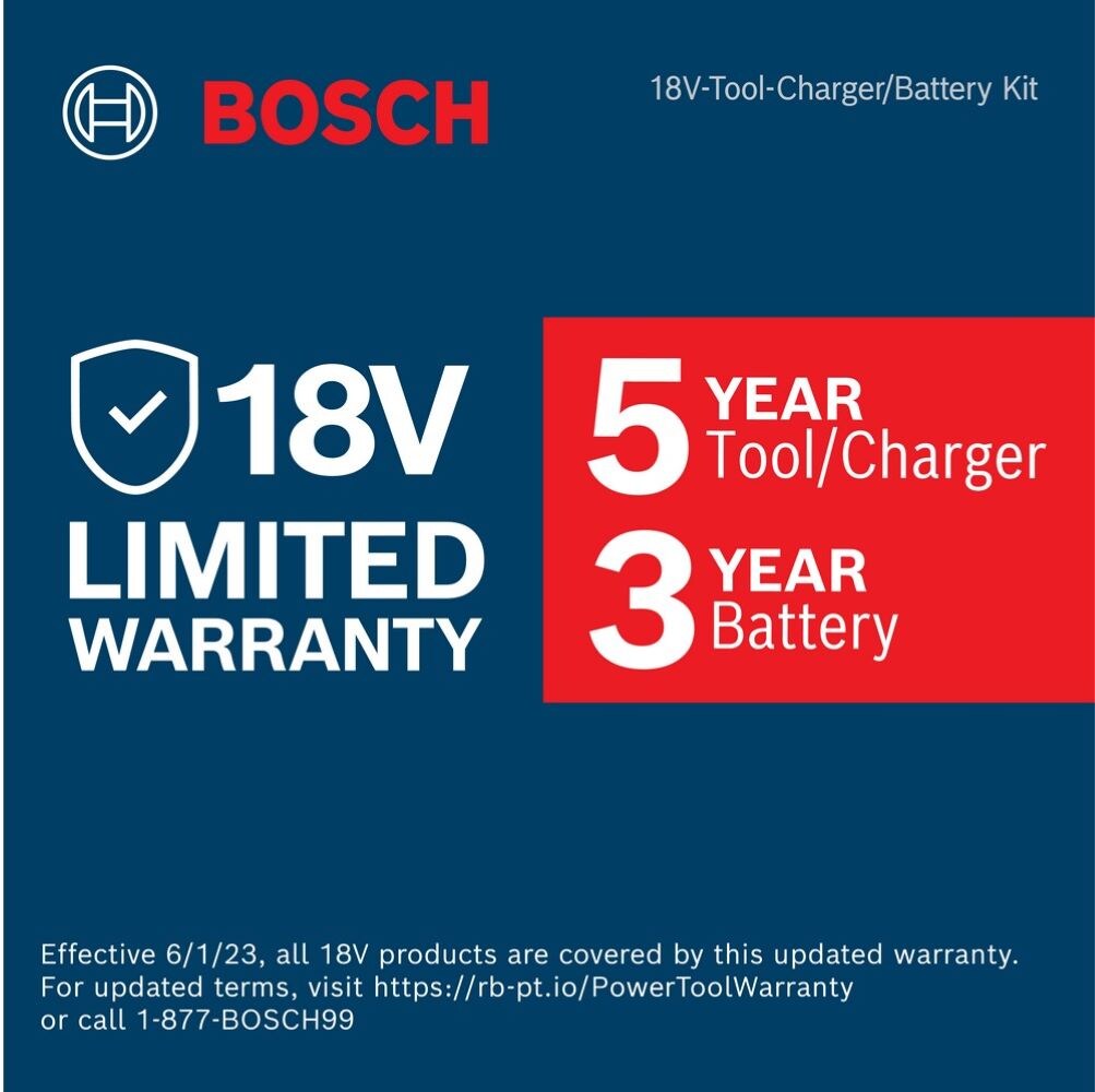 Bosch 18-volt 4-Tool Brushless Power Tool Combo Kit with Soft Case (2-Batteries Included and Charger Included) Bosch 18-volt 4-Tool Brushless Power Tool Combo Kit with Soft Case (2-Batteries Included and Charger Included) - Image 16