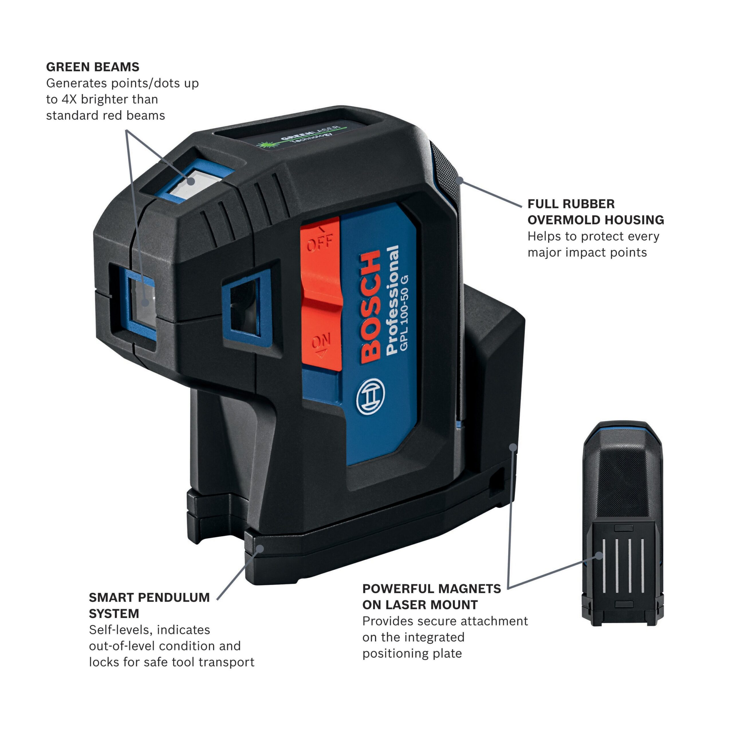 Bosch 125-ft Green Self-Leveling with Plumb Points Laser Level Bosch 125-ft Green Self-Leveling with Plumb Points Laser Level - Image 2