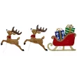 Northlight 24-in Reindeer and Sleigh Free Standing Decoration with White LED Lights
