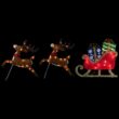 Northlight 24-in Reindeer and Sleigh Free Standing Decoration with White LED Lights