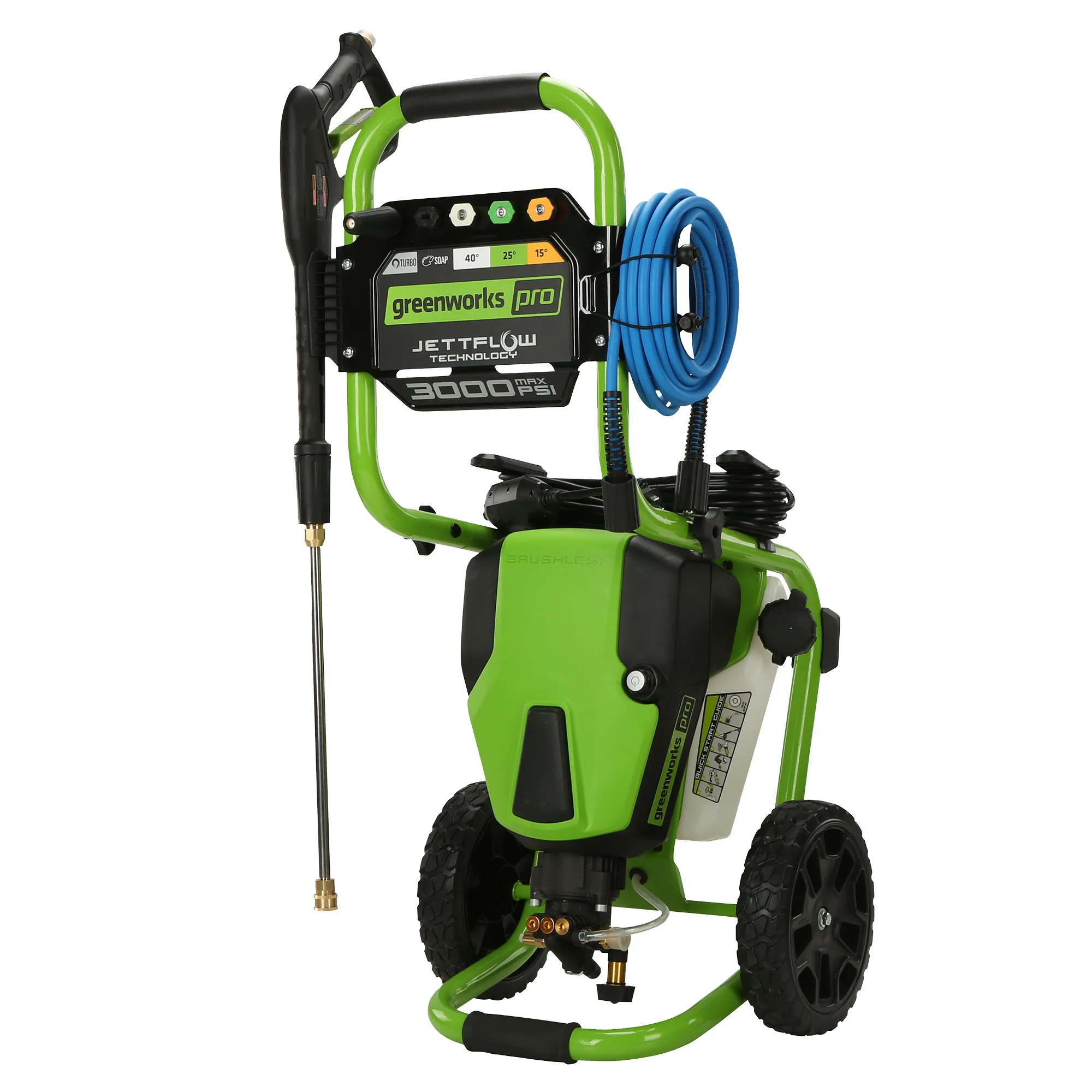 Greenworks Pro 3000 PSI 2-GPM Cold Water Electric Pressure Washer with 5 Spray Tips Greenworks Pro 3000 PSI 2-GPM Cold Water Electric Pressure Washer with 5 Spray Tips