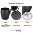 Nextmug Temperature Controlled, Self-Heating Coffee Mug (Black - 14 oz.)