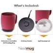 Nextmug Temperature Controlled, Self-Heating Coffee Mug (Dusty Rose - 14 oz.)