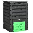 Outsunny Garden Compost Bin, 120 Gallon (450L) Garden Composter, Black