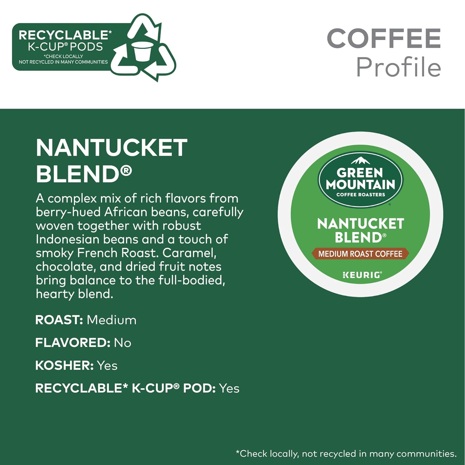 Green Mountain Coffee Roasters Nantucket Blend Keurig Single-Serve K-Cup Pods, Medium Roast Coffee, 96 Count Green Mountain Coffee Roasters Nantucket Blend Keurig Single-Serve K-Cup Pods, Medium Roast Coffee, 96 Count - Image 13