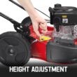 PowerSmart 21 in. Gas Lawn Mower, 144cc 2-in-1 Mulching Push Mower with 6-Positions Height Adjustment, High Rear Wheels
