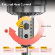 EAST OAK Anti-rust 50,000 BTU Patio Heater for Outdoor Use With Double-Layer Stainless Steel Burner, Table Design and Wheels, Stainless Steel