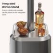 EAST OAK Anti-rust 50,000 BTU Patio Heater for Outdoor Use With Double-Layer Stainless Steel Burner, Table Design and Wheels, Stainless Steel