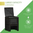 Outsunny Garden Compost Bin 80 Gallon Outdoor Large Capacity Composter Fast Create Fertile Soil Aerating Box, Easy Assembly, Black