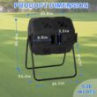 FDW Outdoor Compost Bin, 43 Gallon Dual Chamber Tumbling Composting Bin with Sliding Doors