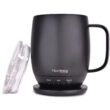 Nextmug Temperature Controlled, Self-Heating Coffee Mug (Black - 14 oz.)