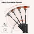 EAST OAK 48,000 BTU Patio Heater for Outdoor Use with Round Table Design, Double-Layer Stainless Steel Burner, Wheels, Triple Protection System, Black