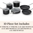 Calphalon Hard-Anodized Nonstick 10-Piece Cookware Set