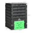 Outsunny Garden Compost Bin, 120 Gallon (450L) Garden Composter, Black