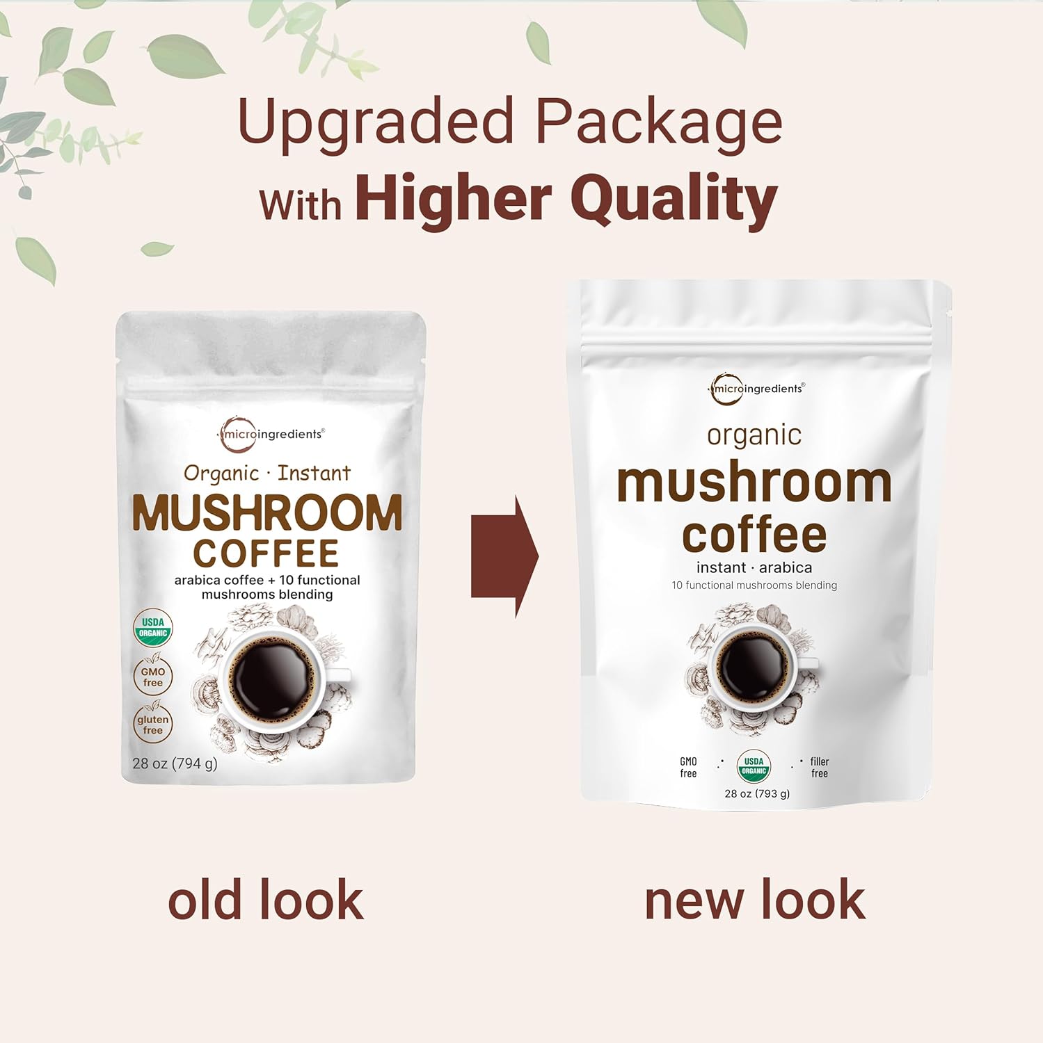 Micro Ingredients Organic Instant 10 in 1 Mushroom Coffee Powder, 28 Ounce (317 Servings) Micro Ingredients Organic Instant 10 in 1 Mushroom Coffee Powder, 28 Ounce (317 Servings) - Image 7