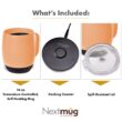 Nextmug Temperature Controlled, Self-Heating Coffee Mug (Peach - 14 oz.)
