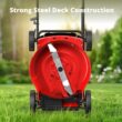 PowerSmart 21-Inch Gas Self-Propelled Lawn Mower, 140cc 4-Stroke B&S Engine, 6 Height Settings, 10" Rear Wheels, 1.4 Bushel Grass Bag