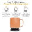 Nextmug Temperature Controlled, Self-Heating Coffee Mug (Peach - 14 oz.)