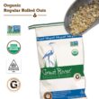 Great River Organic Milling, Oatmeal, Regular Rolled Oats, Organic, 25-Pounds (Pack of 1)