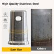 EAST OAK Anti-rust 50,000 BTU Patio Heater for Outdoor Use With Double-Layer Stainless Steel Burner, Table Design and Wheels, Stainless Steel