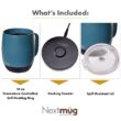Nextmug Temperature Controlled, Self-Heating Coffee Mug (Slate Blue - 14 oz.)
