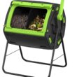 Maze 48 Gallon Outdoor Compost Bin Tumbler for Food Waste, Outdoor Compost Bin for Kitchen Garden