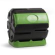 FCMP Outdoor HOTFROG Rolling 37-Gallon Single Chamber Batch Tumbling Composter, Black & Green