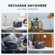 EF ECOFLOW Portable Power Station RIVER 2 Max 500, 499Wh LiFePO4 Battery/ 1 Hour Fast Charging