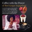 VINIA Blood Flow Energy Coffee Pods - Medium Roast Infused with Red Grape Piceid Resveratrol, 30 Count